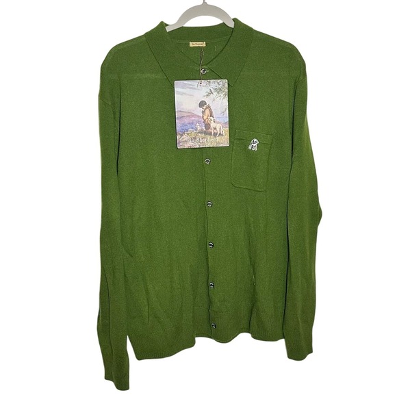 NEW The Shepherd Undercoverism Moss Green Wool Cashmere Cardigan Size Large - Picture 2 of 12